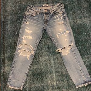 Moussy distressed denim